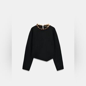 ZARA KNIT METALLIC BALL JUMPER